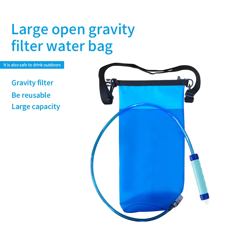 6L TPU Large Capacity Hydration Bladder Outdoor Portable Gravity Water Filter Purifier Filter Water Bag Camping,Large Capacity Outdoor Portable Gravity Water Purifier Filter Bag,Purithm