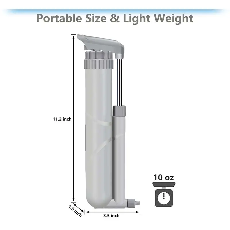 Personal Camping Portable UF Membrane Water Purifier Outdoor Pump Water Filter,Portable Water Purifier Systems with filters for Outdoor Activities,Purithm