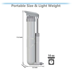 Personal Camping Portable UF Membrane Water Purifier Outdoor Pump Water Filter,Portable Water Purifier Systems with filters for Outdoor Activities,Purithm
