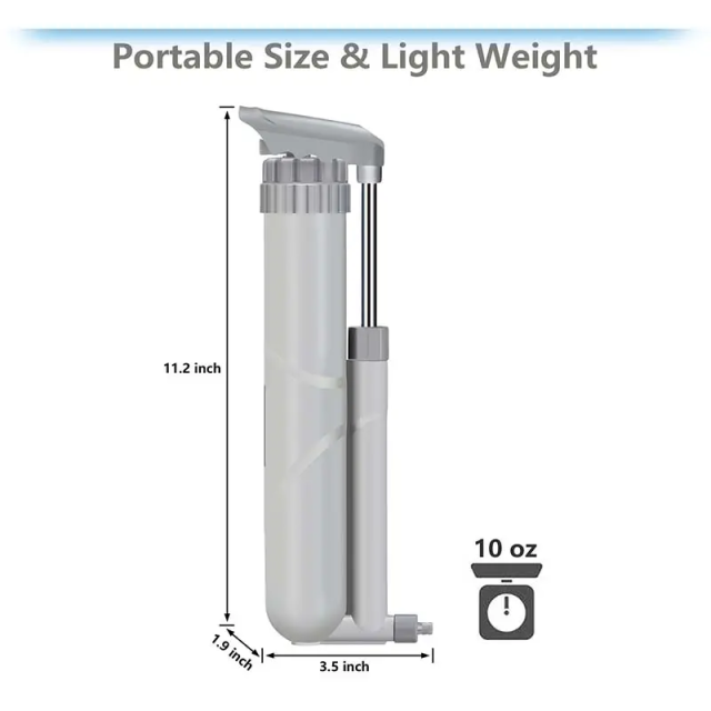 Personal Camping Portable UF Membrane Water Purifier Outdoor Pump Water Filter,Portable Water Purifier Systems with filters for Outdoor Activities,Purithm