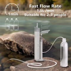 Personal Camping Portable UF Membrane Water Purifier Outdoor Pump Water Filter,Portable Water Purifier Systems with filters for Outdoor Activities,Purithm