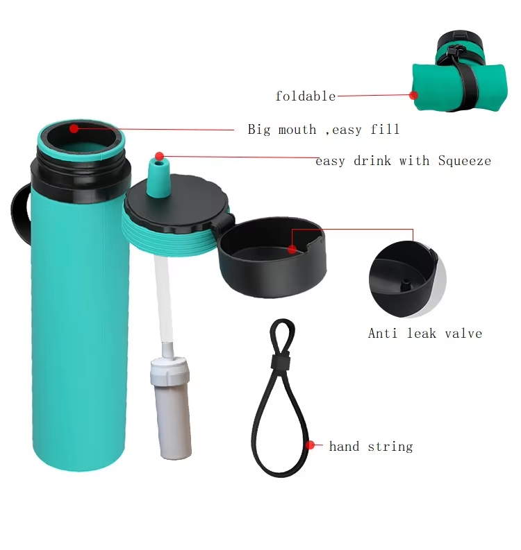water filter straw camping water filter hiking straw water bottle with straw filter,water filter straw water bottle with straw filter for Outdoor activity,Purithm
