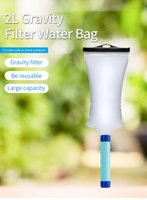 Great piece of light weight backpacking gear for outdoor activities , hiking, camping, scouting, back country travel and emergency preparedness.,Water filter Bag light weight backpacking gear for outdoor activitie,Purithm