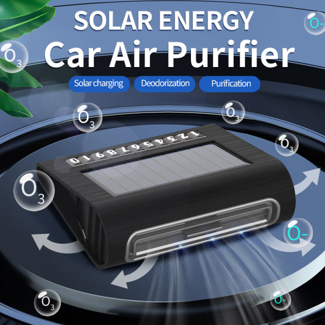 New Arrival Portable Home Office Car Air Cleaner Solar Energy Mini Car Air Purifier with HEPA Filter,Professional Car Air Purifier | HEPA+Carbon+Ozone Sanitizer for car,Purithm