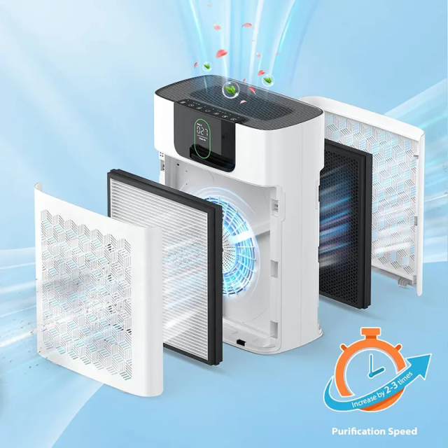 High Efficiency Customized Air Filter Purification System Hepa Filter for home bedroom air purifier,Residential Air Purifier with HEPA fitlers for home,Purithm