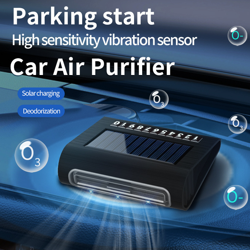 New Arrival Portable Home Office Car Air Cleaner Solar Energy Mini Car Air Purifier with HEPA Filter,Professional Car Air Purifier | HEPA+Carbon+Ozone Sanitizer for car,Purithm