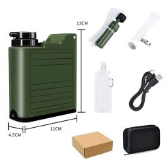 Hiking Drinking Mini Pump Electric Water Filter Straw System Camping Outdoor Portable Personal Electric Water Purifier Filter,Portable Survival Electric Water Filter Straw System for Outdoor,Purithm