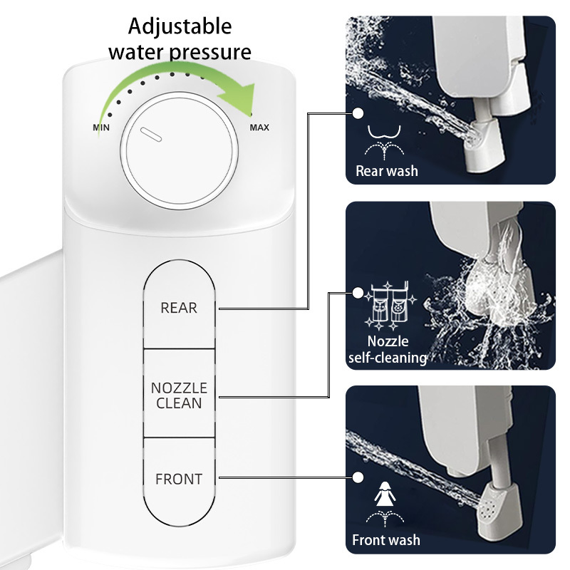 Detachable Non Electric Bidet Detachable Non Electric Smart Toilet Bidet Dual Nozzle Key Button Bidet Toilet Attachment,Detachable Electric Bidet Smart Toilet Bidet Bidet Toilet Attachment,Purithm
