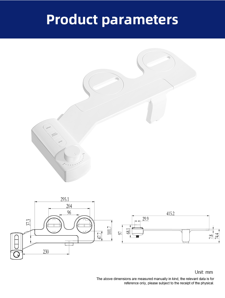 Detachable Non Electric Bidet Detachable Non Electric Smart Toilet Bidet Dual Nozzle Key Button Bidet Toilet Attachment,Detachable Electric Bidet Smart Toilet Bidet Bidet Toilet Attachment,Purithm
