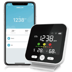 High Quality Indoor air Quality Monitor Smart CO2 Meter Portable CO2 Gas Analyzers Carbon Dioxide Detector CO2 Sensor,High Quality air Quality Monitor Realy time Detector Sensor,Purithm