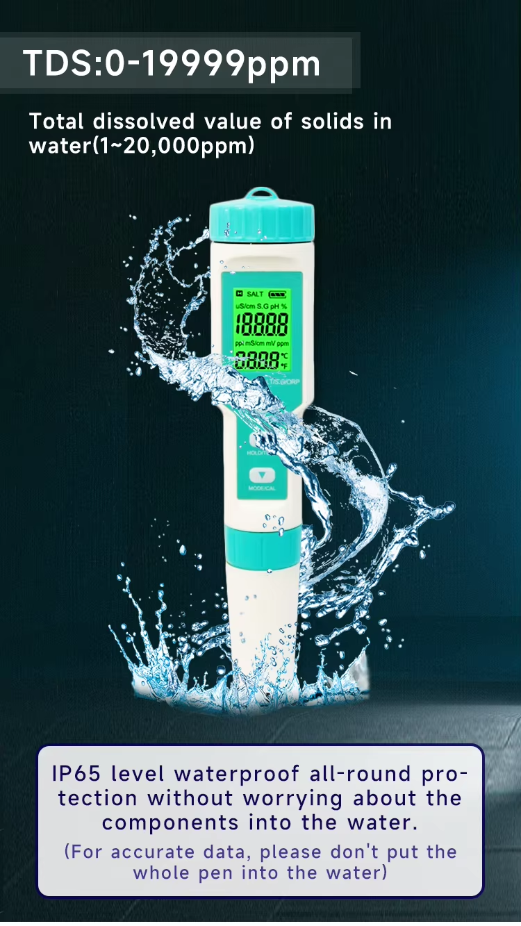 5 in 1 water quality tester, TDS water meter, water quality monitoring device,water quality tester,TDS water meter,water quality monitoring device,Purithm