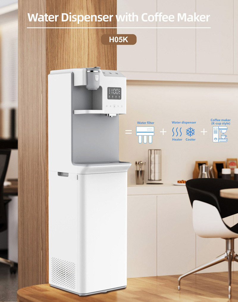 Water dispenser with coffee maker Best cold&hot RO filtration water dispenser with UV lamp smart healthy water dispensers,Best cold&hot RO filtration water dispenser with coffee maker,Purithm