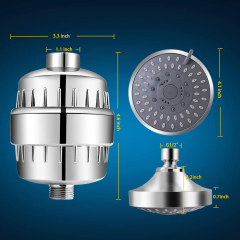 Shower Head High-Pressure Rain Fixed Showerhead Rainfall 5-Setting with Adjustable Metal Swivel Ball Joint Bathroom Showerhead,High-Pressure Rain Fixed Shower head 5-Setting Bathroom Shower head,Purithm