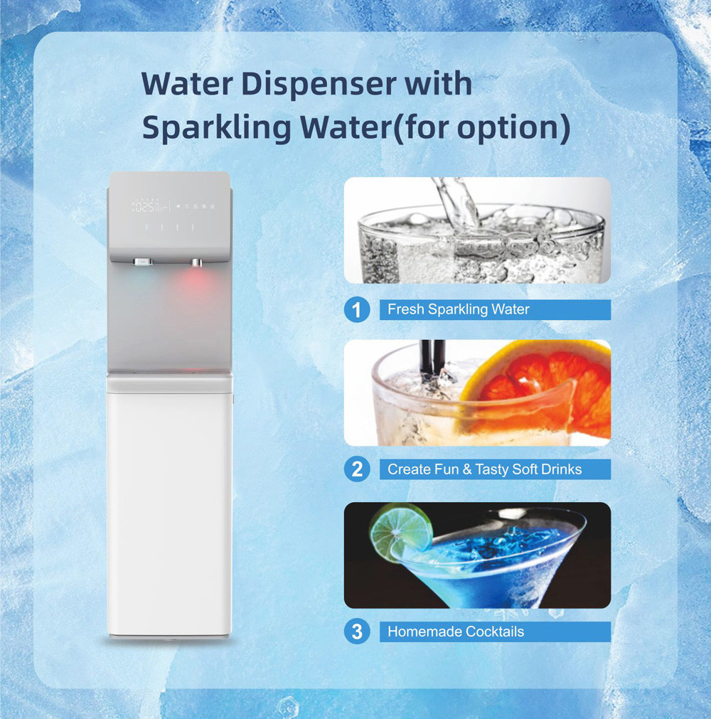 Water dispenser with Ice maker Smart cold&hot water dispenser with RO filtration system with sparkling water,Water dispenser with Ice maker Smart cold&hot water dispenser,Purithm