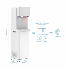 Water dispenser with Ice maker Smart cold&hot water dispenser with RO filtration system with sparkling water,Water dispenser with Ice maker Smart cold&hot water dispenser,Purithm