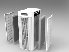 Large commercial home air purifier composite filter double-sided air intake cadr value 1000 deformaldehyde,commercial home air purifier with HEPA composite air filter,Purithm