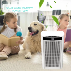 Large commercial home air purifier composite filter double-sided air intake cadr value 1000 deformaldehyde,commercial home air purifier with HEPA composite air filter,Purithm
