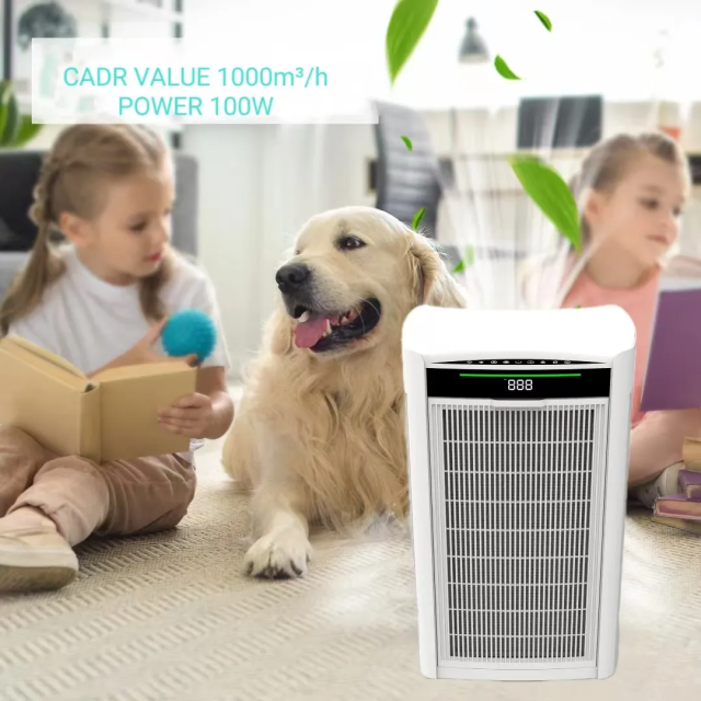 Large commercial home air purifier composite filter double-sided air intake cadr value 1000 deformaldehyde,commercial home air purifier with HEPA composite air filter,Purithm