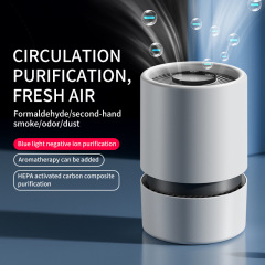 Portable Smart air purifier with HEPA powerful air duct system accelerates indoor air purification,Portable small Smart air purifier system with HEPA air filter,Purithm