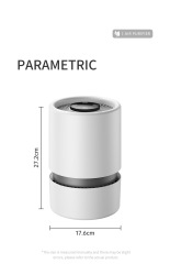 Portable Smart air purifier with HEPA powerful air duct system accelerates indoor air purification,Portable small Smart air purifier system with HEPA air filter,Purithm