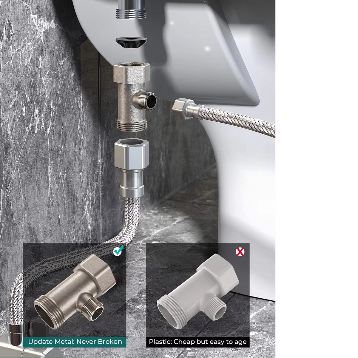 Home Bidet, Self-Cleaning and Retractable Nozzle, Fresh Water Spray Non-Electric Mechanical Toilet Bidet Seat Attachment,Non-Electric Mechanical self cleaning Toilet Bidet Seat Attachment,Purithm
