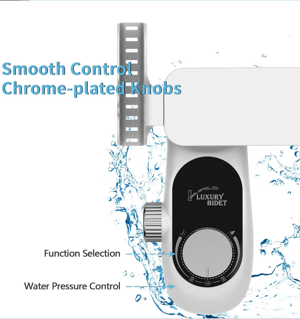 Home Bidet, Self-Cleaning and Retractable Nozzle, Fresh Water Spray Non-Electric Mechanical Toilet Bidet Seat Attachment,Non-Electric Mechanical self cleaning Toilet Bidet Seat Attachment,Purithm