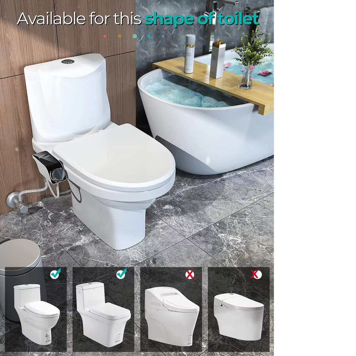 Home Bidet, Self-Cleaning and Retractable Nozzle, Fresh Water Spray Non-Electric Mechanical Toilet Bidet Seat Attachment,Non-Electric Mechanical self cleaning Toilet Bidet Seat Attachment,Purithm