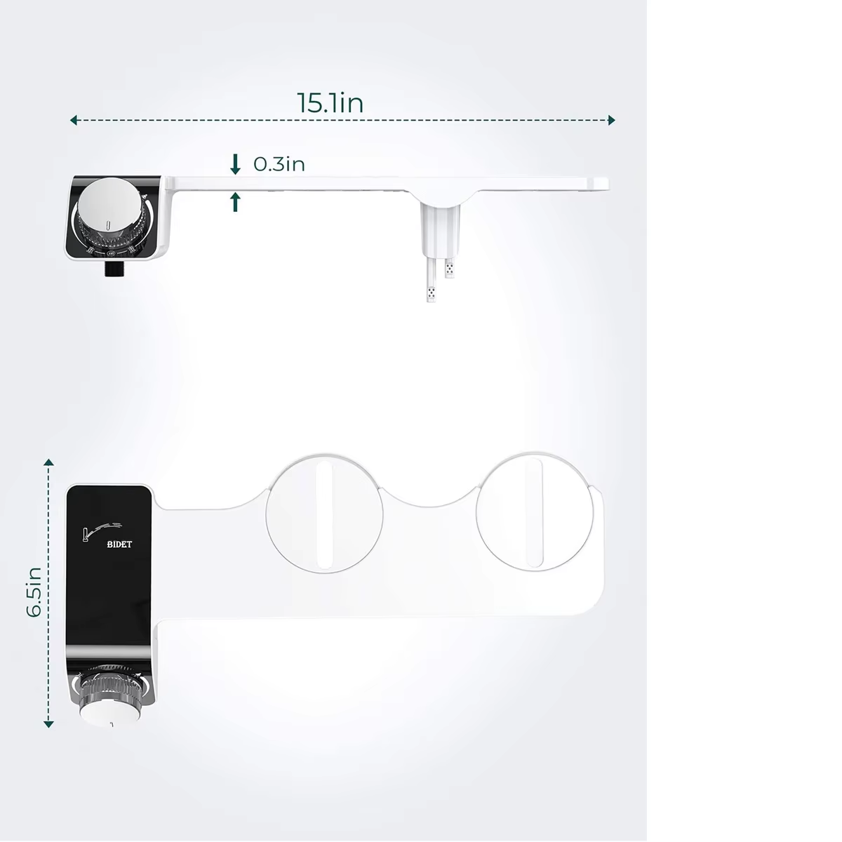 Home Bidet, Self-Cleaning and Retractable Nozzle, Fresh Water Spray Non-Electric Mechanical Toilet Bidet Seat Attachment,Non-Electric Mechanical self cleaning Toilet Bidet Seat Attachment,Purithm
