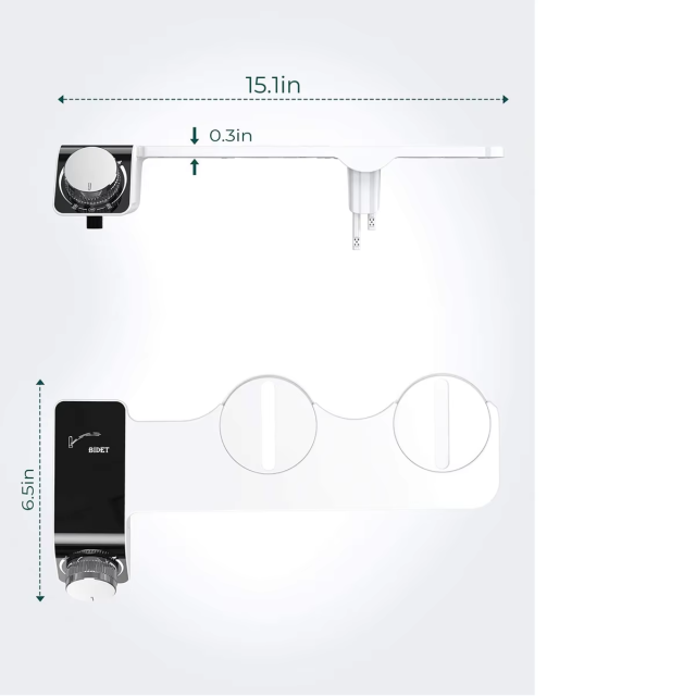 Home Bidet, Self-Cleaning and Retractable Nozzle, Fresh Water Spray Non-Electric Mechanical Toilet Bidet Seat Attachment,Non-Electric Mechanical self cleaning Toilet Bidet Seat Attachment,Purithm