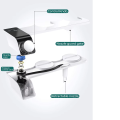 Home Bidet, Self-Cleaning and Retractable Nozzle, Fresh Water Spray Non-Electric Mechanical Toilet Bidet Seat Attachment,Non-Electric Mechanical self cleaning Toilet Bidet Seat Attachment,Purithm