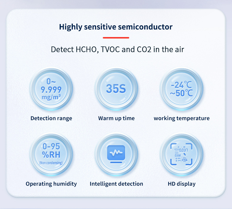 Handheld portable co2 air quality detector smart formaldehyde carbon dioxide detector with indoor temperature and humidity,Handheld portable co2 air quality detector smart formaldehyde carbon dioxide detector with indoor temperature and humidity,Purithm