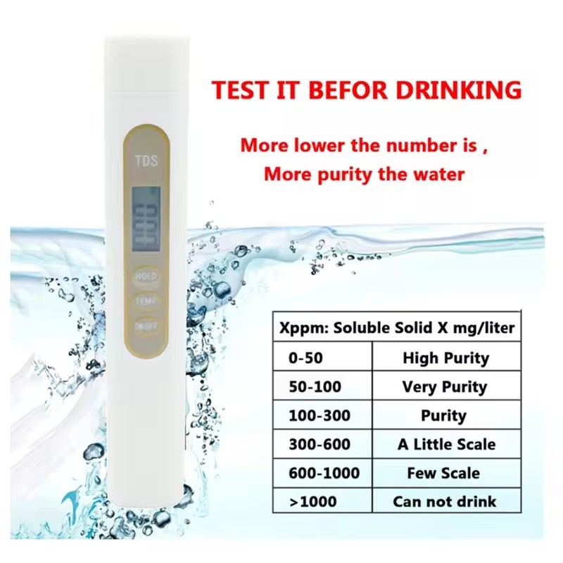 Pocket Size Small Tds Meters Water Tds Meter Wholesale White Color TDS Tester for Water Quality,Water Tds Meter Wholesale TDS Tester for Water Quality,Purithm