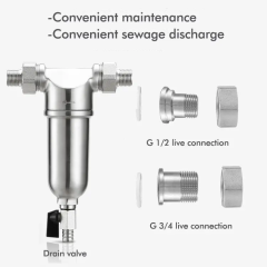 Top Quality Stainless Steel Water Purifier Filter Pre-filter Whole House Purification Water Filter Pretreatment water purifier,Stainless Steel Whole House Purification Water Filter prefilter,Purithm