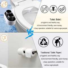 Cold and Hot Water Plastic Toilet Bidet Attachment with Non-electric Super Slim Dual Nozzles Self-cleaning,Cold and Hot Water Plastic Toilet Bidet Attachment,Purithm