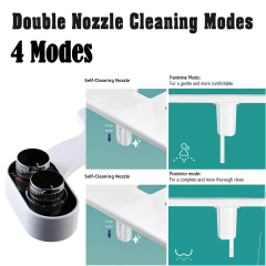 Cold and Hot Water Plastic Toilet Bidet Attachment with Non-electric Super Slim Dual Nozzles Self-cleaning,Cold and Hot Water Plastic Toilet Bidet Attachment,Purithm