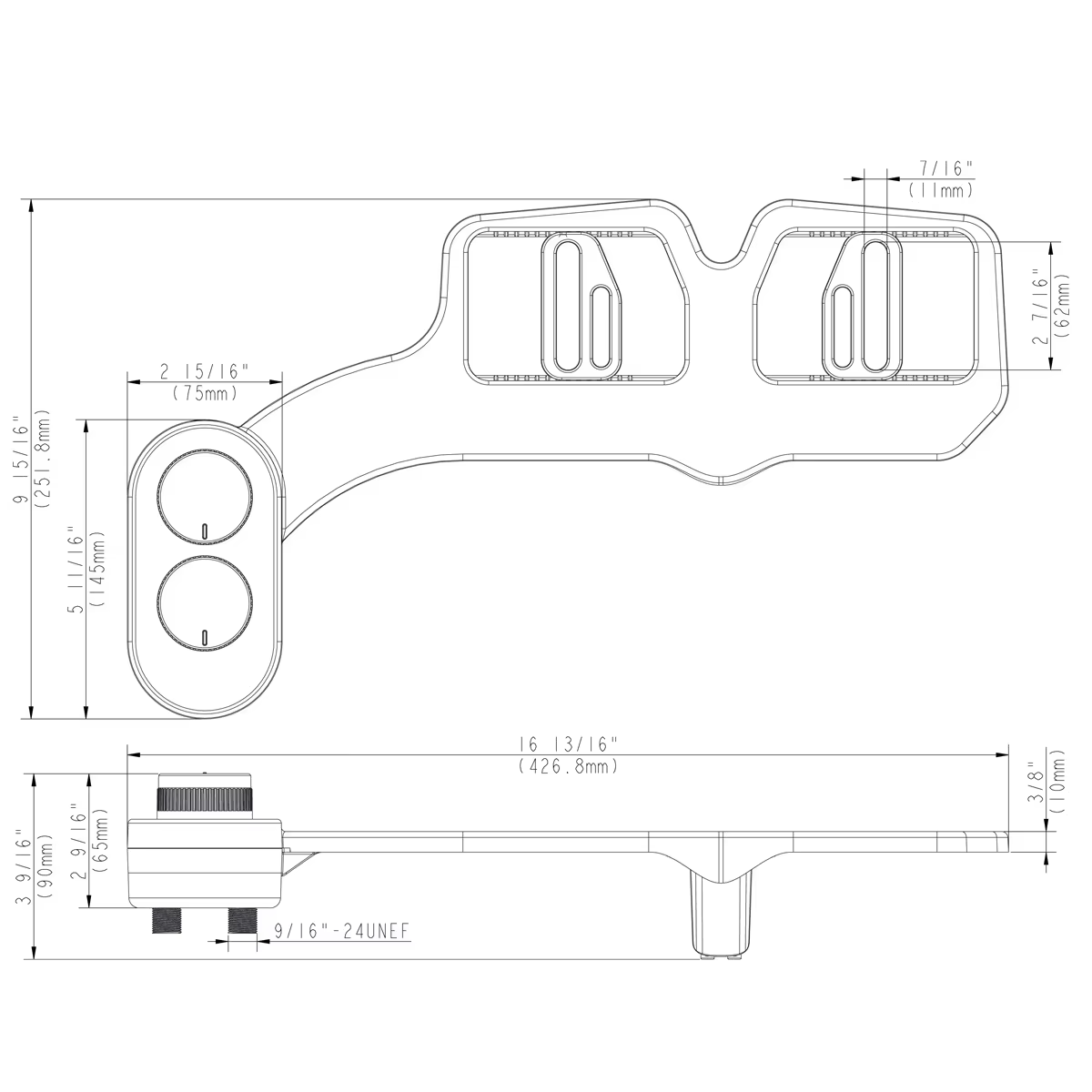 Cold and Hot Water Plastic Toilet Bidet Attachment with Non-electric Super Slim Dual Nozzles Self-cleaning,Cold and Hot Water Plastic Toilet Bidet Attachment,Purithm