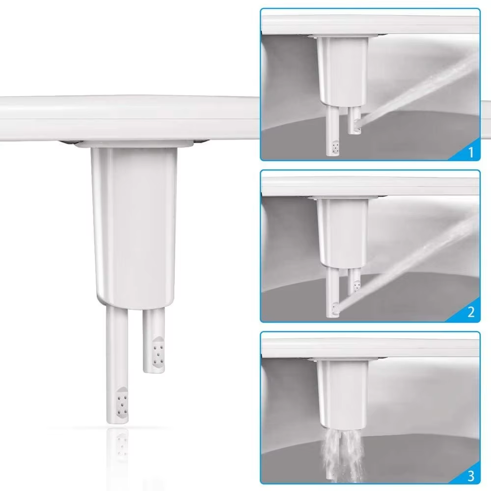 Cold and Hot Water Plastic Toilet Bidet Attachment with Non-electric Super Slim Dual Nozzles Self-cleaning,Cold and Hot Water Plastic Toilet Bidet Attachment,Purithm