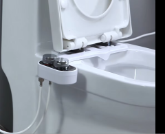 Cold and Hot Water Plastic Toilet Bidet Attachment with Non-electric Super Slim Dual Nozzles Self-cleaning,Cold and Hot Water Plastic Toilet Bidet Attachment,Purithm