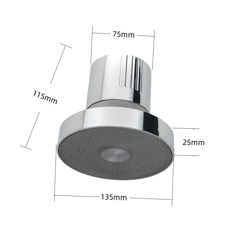 Luxury High-Pressure Black and Chrome Shower Head with Filter Bathroom Faucet Accessory,Luxury High-Pressure Shower Head with Filter Bathroom Faucet Accessory,Purithm