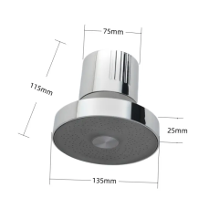 Luxury High-Pressure Black and Chrome Shower Head with Filter Bathroom Faucet Accessory,Luxury High-Pressure Shower Head with Filter Bathroom Faucet Accessory,Purithm
