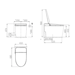 Luxury Professional Modern Bathroom Electric Bidet Sanitary Wc Toilet Bowl Automatic Intelligent Smart Toilet,Modern Bathroom Electric Wc Toilet Bowl Automatic Smart Toilet,Purithm