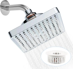 6-Inch  Booster High Pressure Shower Head with 20-Stage Filtration,6-Inch  Booster High Pressure Shower Head with 20-Stage Filtration,Purithm