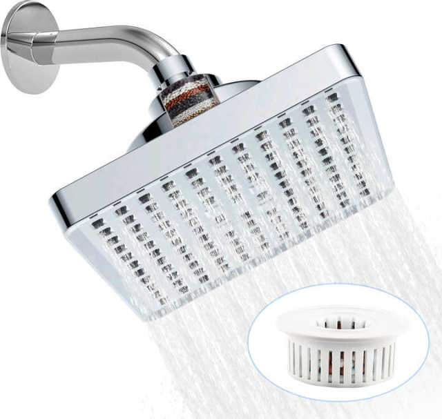 6-Inch  Booster High Pressure Shower Head with 20-Stage Filtration,6-Inch  Booster High Pressure Shower Head with 20-Stage Filtration,Purithm