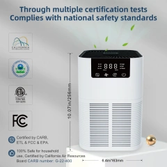 2025 Trend Home Desktop Portable Anion True H13 HEPA Air Cleaner Purifier With Aroma Diffuser and Air Quality Monitor,Portable True H13 HEPA Air Cleaner Purifier With Air Quality Monitor,Purithm
