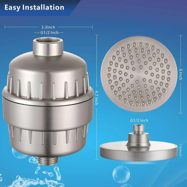 Galenpoo High Pressure Rain Shower Head Filter Set for Hard Water Removes Chlorine and Harmful Substances,Galenpoo High Pressure Rain Shower Head Filter Set for Hard Water Removes Chlorine and Harmful Substances,Purithm