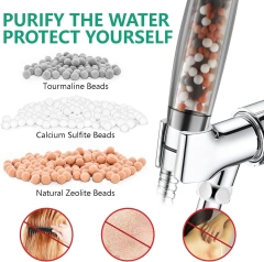 9 Spray Modes+Jet Flush Filtered Shower Head for Hard Water High Pressure Filtered Detachable Showerhead,Filtered Shower Head for Hard Water High Pressure Filtered Shower head,Purithm