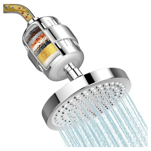 New Design Bathroom ABS Chrome Finishing Top 6 Inch Round Rain Shower Head with Filterh Filter 6 Inch DIAMETER OVHEAD FIXED SHOWERHEAD with Filter,Multi-function Bathroom Rain Shower Head with Filter,Purithm