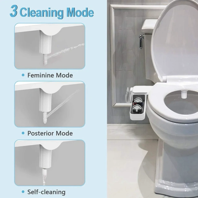 Collapsible Ultra-slim Aufsatz Hot and Cold Nonelectric Bidet Attachment for Female Left and Right with Self Cleaning,Hot & Cold Nonelectric Bidet Attachment with Self Cleaning for toilet,Purithm