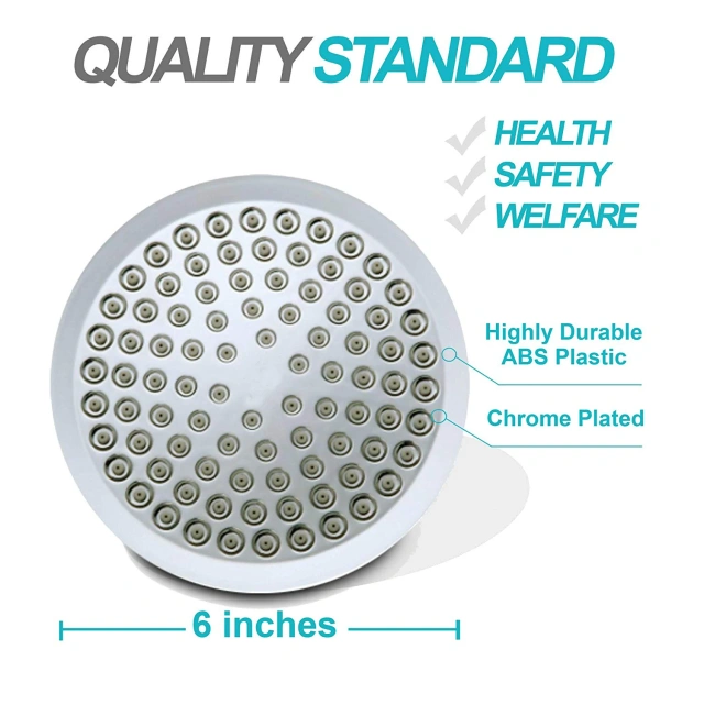 New Design Bathroom ABS Chrome Finishing Top 6 Inch Round Rain Shower Head with Filterh Filter 6 Inch DIAMETER OVHEAD FIXED SHOWERHEAD with Filter,Multi-function Bathroom Rain Shower Head with Filter,Purithm