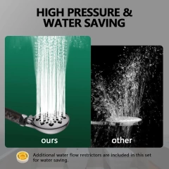 9 Spray Modes+Jet Flush Filtered Shower Head for Hard Water High Pressure Filtered Detachable Showerhead,Filtered Shower Head for Hard Water High Pressure Filtered Shower head,Purithm